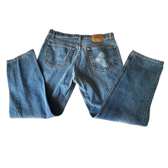Levis 501 Mens Original Fit Blue Denim Jeans W38 L30 READ - Picture 2 of 11